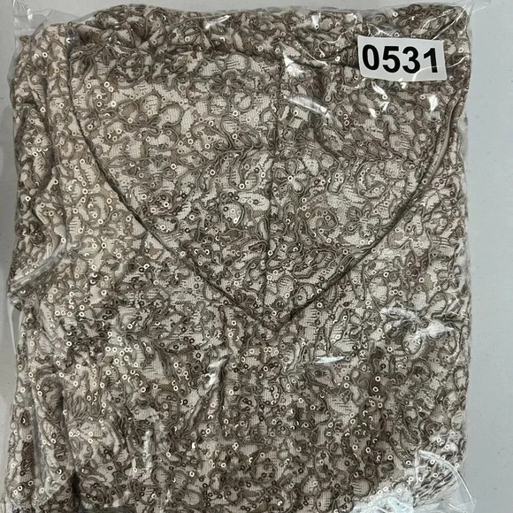 Alex Evenings Womens Sz 6 Long Cap Sleeve Fit & Flare Dress Sequin Detail Formal - Picture 16 of 16